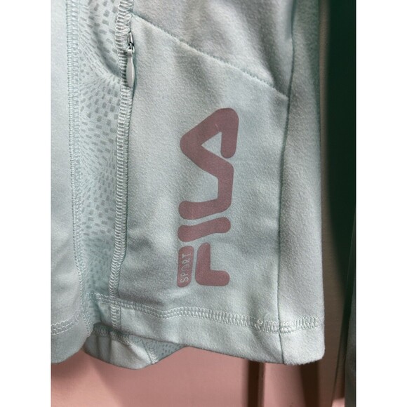 Fila Sport Women’s Activewear Womens Half Zip Running Jacket Teal Small - Picture 2 of 7